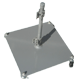 Fuplatte Paravent rollbar - 4x Rollen davon 2x feststellbar - Fuplatte 35 x 35 cm metallic grau
