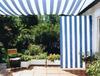 Senkrecht-Sonnensegel 230x140 cm - Blockstreifen blau-wei� - komplett mit Seilspanntechnik Universal