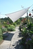 Vierecksegel 2,5 x 3 m - Farbe  hell silbergrau - komplett mit dauerelastischen Spanngurten u. Montagematerial