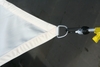 Vierecksegel 2,5 x 3 m Farbe  hell elfenbein - komplett mit elastischen Spanngurten u. Montagematerial
