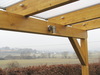 Sonnensegel Terrassendach - 91 x 220 cm - uni wei�