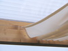 Sonnensegel Glasdach - 88 x 380 cm - uni hell elfenbein  - ohne Laufhaken