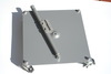 Fu�platte rollbar - 4x Rollen davon 2x feststellbar - Fu�plate 35 x 35 cm metallic grau