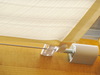 Sonnenschutzsegel Terrassendach - 91 x 330 cm - uni wei�  -  mit 34x  Laufhaken + 2x Stopper