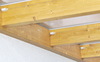 Sonnensegel Terrassendach  -  58 x 220 cm  -  uni wei� - mit 20x Laufhaken+ 2x Stoppern