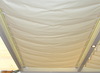 Sonnensegel Glasdach   -    88 x 275 cm   -   uni hell elfenbein - mit 26x  Laufhaken + 2x Stopper
