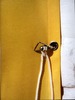 Senkrecht-Sonnensegel 230 x 140 cm - Farbe gelb-wei� - Blockstreifen senkrecht)