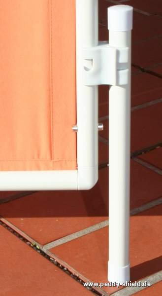 3x ParaventRahmen - faltbarer Sichtschutz-Paravent - Farbe uni terracotta/orange