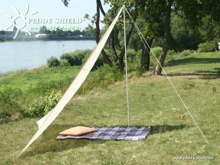 Camping-Freizeit-Sonnensegel (1) 3 x 3 x 2,5 m - sandfarben