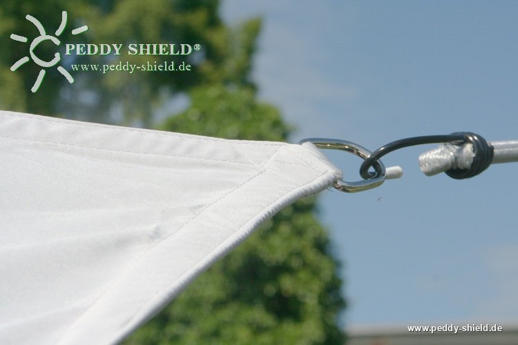 Dreiecksonnensegel 360x360x360 cm - Polyester - uni hell silbergrau-wasserabweisend