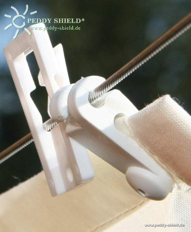Laufhaken f�r alle Sonnensegel - 20 St�ck - wei�
