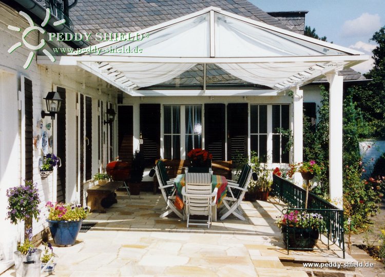 Seilspanntechnik Bausatz Pergola mit Montagewinkeln - Montage auf  Fl�chen
