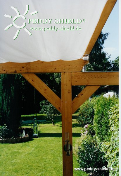Seilspanntechnik Bausatz Pergola mit Montagewinkeln - Montage auf  Fl�chen