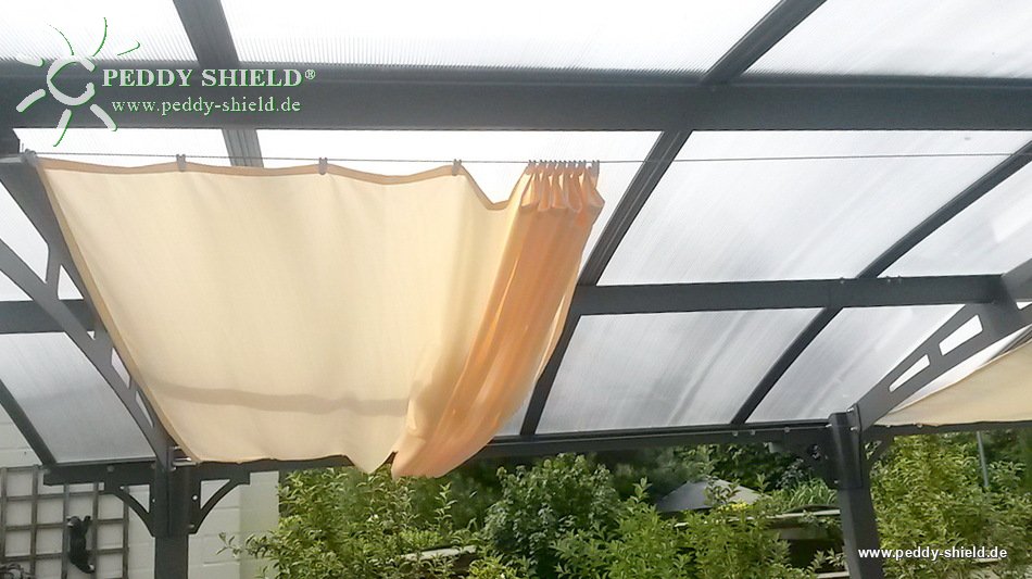 Sonnensegel 270 x 140 cm - Farbe uni hell elfenbein