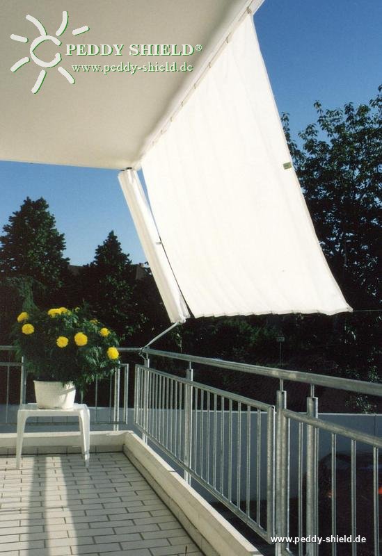 Sonnensegel 270 x 140 cm - Farbe uni wei�