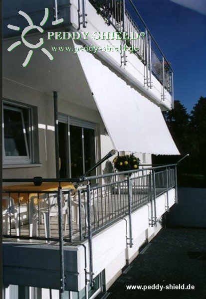 Sonnensegel 270 x 140 cm - Farbe uni wei�