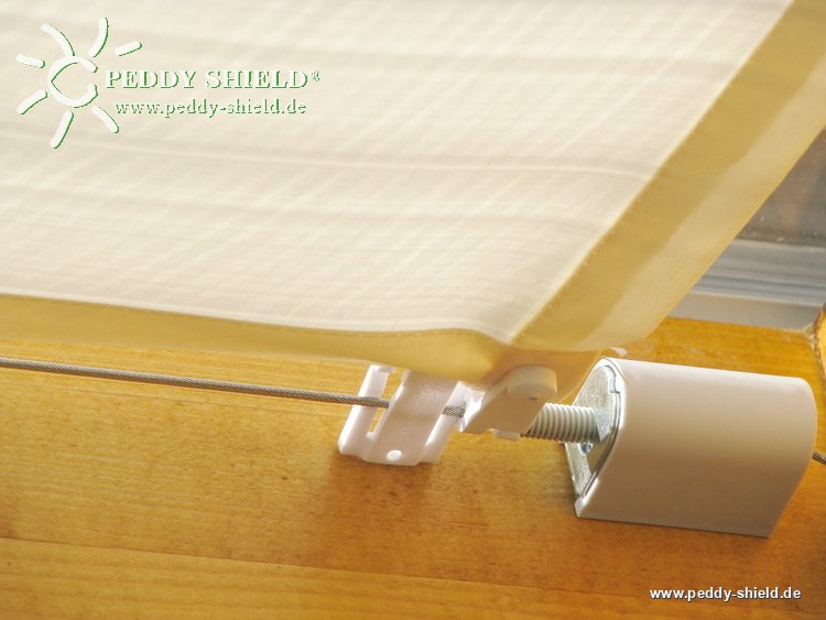 Sonnensegel Terrassendach   -   61 x 275 cm  -  uni wei�  -  ohne Laufhaken