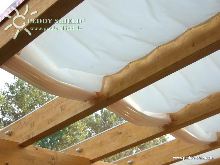 Sonnensegel �berdachung  68 x 275 cm - uni wei�  -  ohne Laufhaken