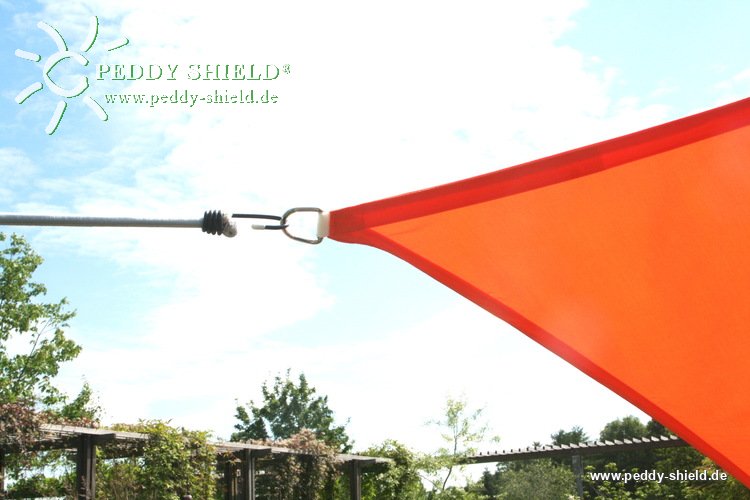 Vierecksonnensegel 3 x 4 m - Polyestergewebe - uni terracotta/orange - wasserabweisend