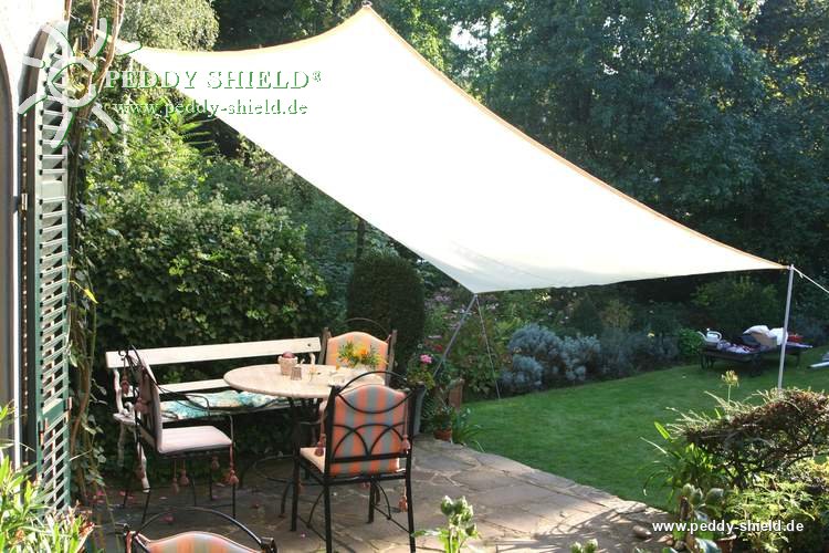 Zubeh�r: Metallstab 2,5 m hoch leichte Ausf�hrung  -  Aufstellung Dreiecksonnensegel Vierecksonnensegel im Garten