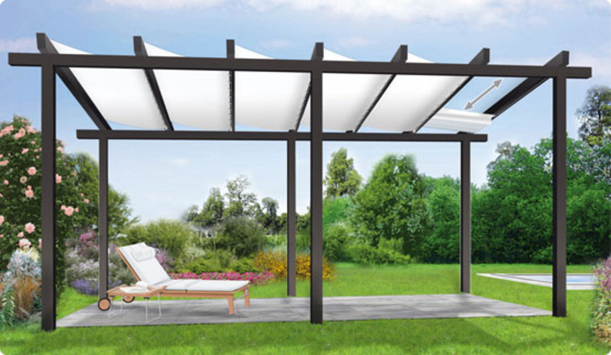 Individueller Pergola-Sonnenschutz bei Sonnensegel nach Mass