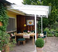 Sonnensegel Wintergarten 96 x 275 cm - uni wei  -  ohne Laufhaken fr Beschattung mit Seilspann-Sonnensegeln