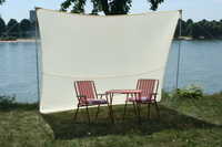 Camping-Freizeit-Sonnensegel (2) 2,5 x 3 m - sandfarben - ein praktischer Sonnenschutz und Sichtschutz beim Picknick oder beim Camping