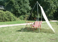 Camping-Freizeit-Sonnensegel (2) 2,5 x 3 m - sandfarben - ein praktischer Sonnenschutz und Sichtschutz beim Picknick oder beim Camping