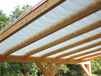 Sonnensegel Terrassendach 58 x 330 cm  -  uni wei - ohne Laufhaken