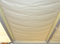Sonnensegel berdachung Glas 88 x 275 cm - Farbe uni hell elfenbein - ohne Laufhaken