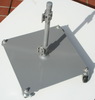 Fuplatte Paravent rollbar - 4x Rollen davon 2x feststellbar - Fuplatte 35 x 35 cm metallic grau