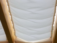 Sonnensegel berdachung - 68 x 220 cm - uni wei  - mit 20x  Laufhaken + 2x Stopper  - mit waschbaren Sonnensegeln