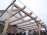 Sonnensegel berdachung  68 x 330 cm  -  uni wei  -  mit 34x  Laufhaken + 2x Stopper - mit waschbaren Sonnensegeln
