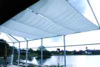 3x Sonnensegel 270 x 140 cm - grau - Innenbeschattung