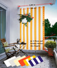 Senkrecht-Sonnensegel 230 x 140 cm - Farbe gelb-weiß für Balkone, Terrassenüberdachungen, Pergolen und quer vor einer Terrasse