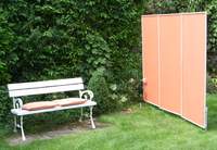 Umkleide Schnecke (4) - Erdanker - ohne Tr - OutDoor - Bespannung Paravent Farbe uni terracotta-orange - waschbar