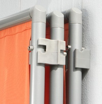 Umkleide Schnecke (4) - Erdanker - ohne Tr - OutDoor - Bespannung Paravent Farbe uni terracotta-orange - waschbar