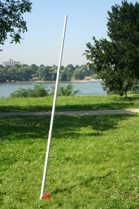 Aluminium Teleskopmast - 3-teilig - max. Lnge 280  cm - Versandlnge 113 cm - Befestigung Sonnensegel konkav