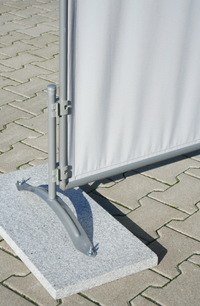 Combi-Stnder Paravent - aufschraubbar auf Granitplatte fr einen stabilen Windschutz Terrasse