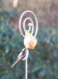 Rankstab Schnecke mit Meise u. Kndel