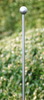 Premium Rankstab Gerade mit Kugel 130 cm aus hochwertigem Edelstahl A4 - 316 als Rankhilfe fr Stauden etc. und Gartenstick als Futterstab fr Vgel
