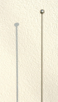 Premium Rankstab Gerade mit Kugel 130 cm aus hochwertigem Edelstahl A4 - 316 als Rankhilfe fr Stauden etc. und Gartenstick als Futterstab fr Vgel