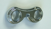 Chrom-Clip fr Rankstab u. Zierstab Garten - zum Anstecken an Premium Rankstbe aus Edelstahlrundstab 6 mm