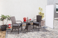 1er Paravent-Rahmen in Chrom - Bespannung uni wei�