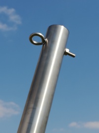 Sonnensegelmast Edelstahl 320 cm, mit 1 Bohrung