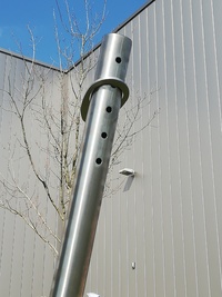 Mast mit 5-Loch-Bohrung fr Zugplatte