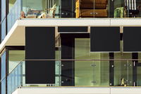 HDPE Sonnenrollo schwarz - 100 x 240 cm