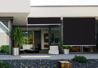 HDPE Sonnenrollo schwarz - 100 x 240 cm