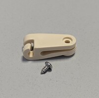 Laufhaken fr alle Sonnensegel in Seilspanntechnik - 20 Stck - elfenbein - mit kleinen Edelstahlschrauben zum Anklemmen an das Faltsonnensegel