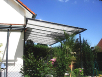 Sonnensegel Wintergarten 96 x 220 cm - hell silbergrau - ohne Laufhaken - fr die Innenbeschattung Glasdach